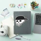 スカル帽子 シール (iPadカバー)