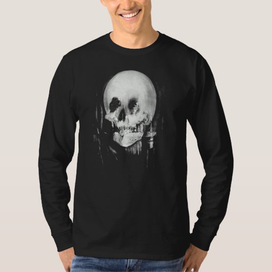 スカル幻想すべて虚栄光学幻想男性 Tシャツ (正面)
