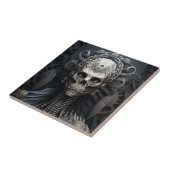 スカル怪物骨格ホラー磁石セラミックタイル タイル (側面)