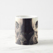 スカル愛レトロの目の錯覚 コーヒーマグカップ (中央)