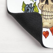 スカル愛-スカル、バラおよびAlリオによるハート マウスパッド (コーナー)