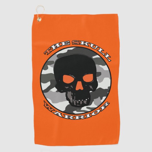 スカル戦士 ゴルフタオル (正面)