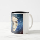 スカル抽象芸術パターン ツートーンマグカップ (正面右)