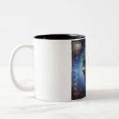 スカル抽象芸術パターン ツートーンマグカップ (左)