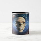 スカル抽象芸術パターン ツートーンマグカップ (中央)