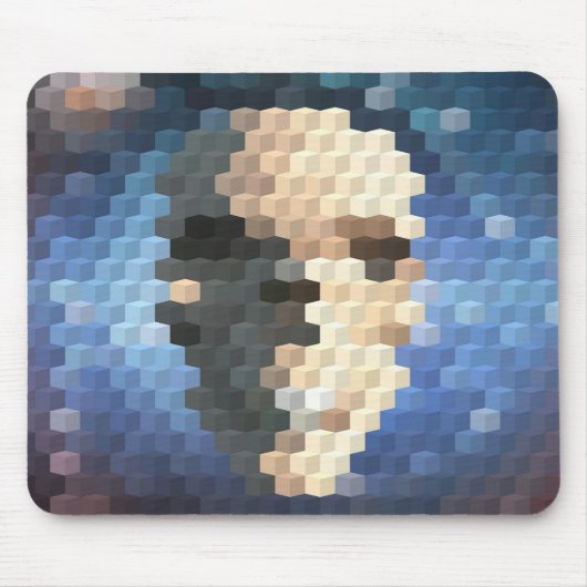 スカル抽象芸術パターン マウスパッド (正面)