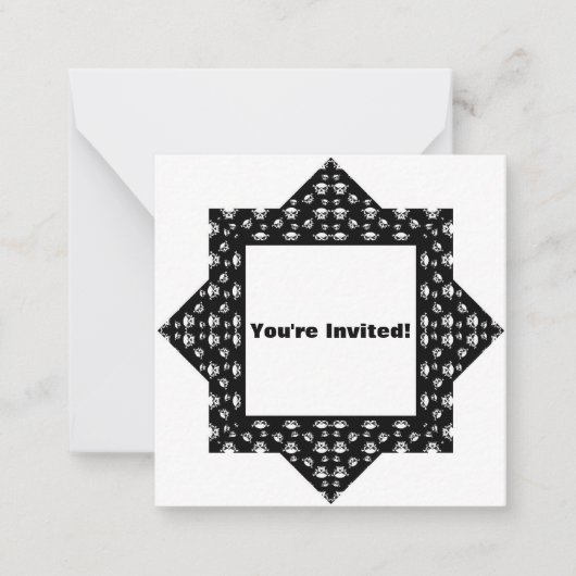 スカル招待状 ノートカード (正面)