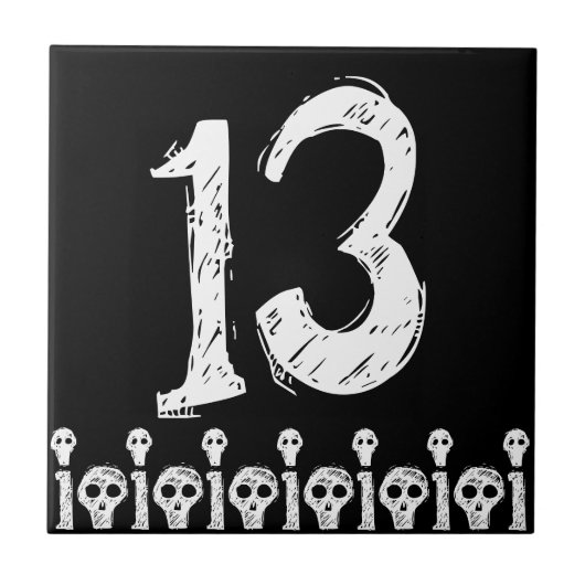 スカル数タイル タイル (正面)