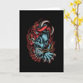 スカル日本の カード (黄色い花)