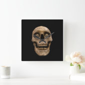 スカル時計 スクエア壁時計 (ホーム)