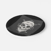 スカル有刺鉄線 ペーパープレート (アングル)