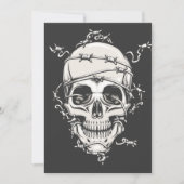 スカル有刺鉄線 招待状 (正面)