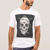 スカル有刺鉄線 Tシャツ (正面)