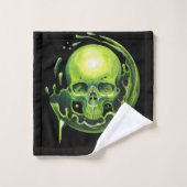 スカル有毒スプラッシュ バスタオルセット (ウォッシュタオル)