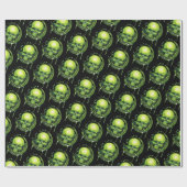 スカル有毒スプラッシュ ラッピングペーパー (フラット)