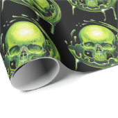 スカル有毒スプラッシュ ラッピングペーパー (ロールコーナー)