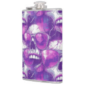 スカル柄デザインと紫サングラス フラスク (左)