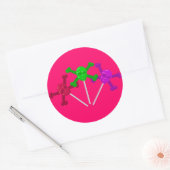 スカル棒つきキャンデー ラウンドシール (封筒)