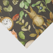 スカル植物きのこ花抽象芸術ハロウィーン 薄葉紙 (詳細)