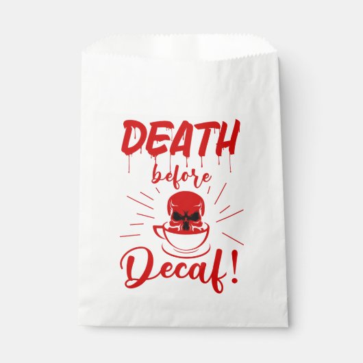 スカル死の前にデカフ骨格のコーヒーレッド フェイバーバッグ (正面)