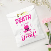 スカル死の前のデカフ骨格のコーヒーピンク フェイバーバッグ (封をした状態)