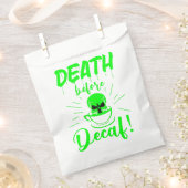 スカル死の前のデカフ骨格コーヒーグリーン フェイバーバッグ (クリップ留めされた状態)