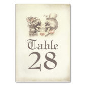 スカル死んだテーブル結婚番号のカップル日 テーブルナンバー (裏面)