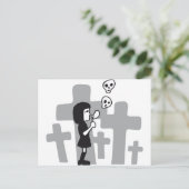 スカル気泡 ポストカード (スタンド正面)