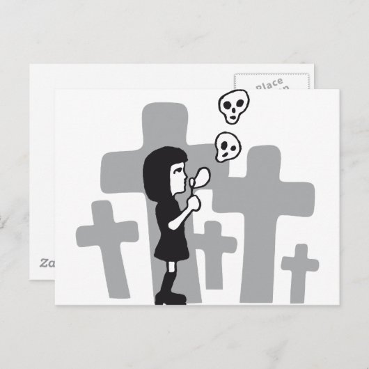 スカル気泡 ポストカード (正面/裏面)