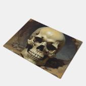 スカル油彩スタイル絵を描イラストレーション ドアマット (アングル)