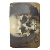 スカル油彩スタイル絵を描イラストレーション バスマット (正面縦)