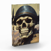 スカル油彩スタイル絵を描イラストレーション フォトブロック (左)