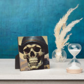 スカル油彩スタイル絵を描イラストレーション フォトプラーク (インサイチュ)