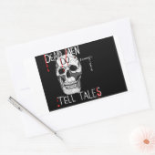 スカル法医学CSI死人 長方形シール (封筒)