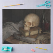 スカル海賊本14デコページティッシュペーパー 薄葉紙 (クラフト)