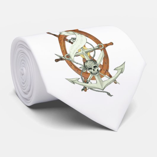 スカル海賊船いかり ネクタイ (ロール)