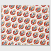 スカル消火パターン ラッピングペーパー (フラット)