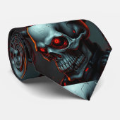 スカル漫画スタイルイラストレーションファンタジーアート ネクタイ (ロール)