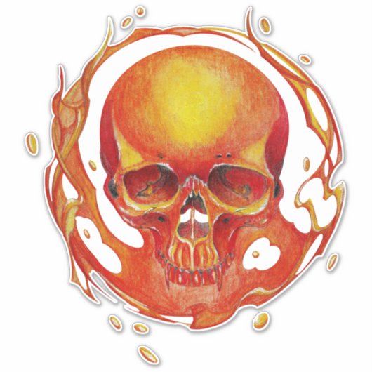 スカル火災 シール (正面)