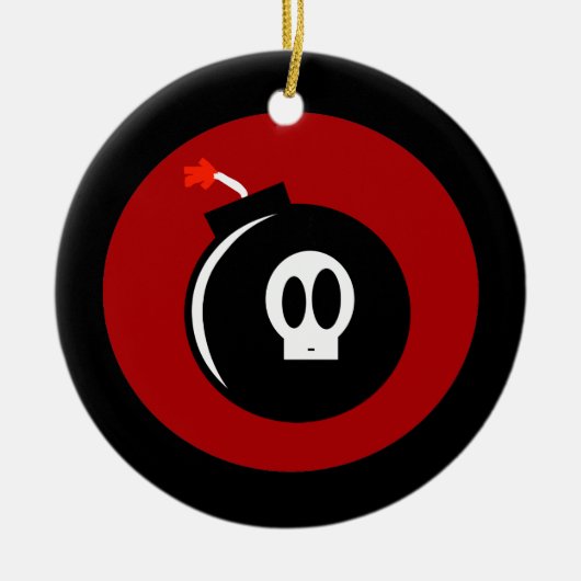 スカル爆弾 セラミックオーナメント (正面)
