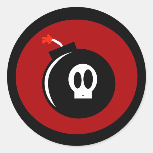 スカル爆弾 ラウンドシール (正面)