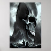 スカル状の島 | AIアートポスター ポスター (正面)