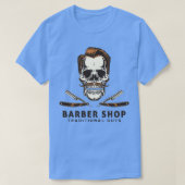 スカル理容師店 Tシャツ (デザイン正面)