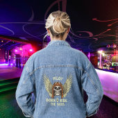 スカル生まれパイロット、空に乗るクール航空 デニムジャケット