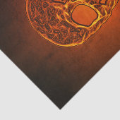 スカル白熱［赤熱］光を放つゴシック系オレンジブラッククール怖 薄葉紙 (詳細)