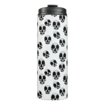 スカル白黒サーマルタンブラー