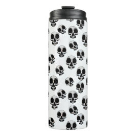 スカル白黒サーマルタンブラー タンブラー