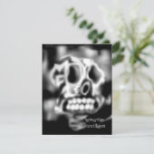スカル白黒ハローウィンパーティ招待状 招待状 (スタンド正面)