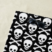 スカル白黒パタモダンーン ビーチタオル (インサイチュ)