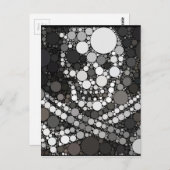 スカル白黒海賊 ポストカード (正面/裏面)